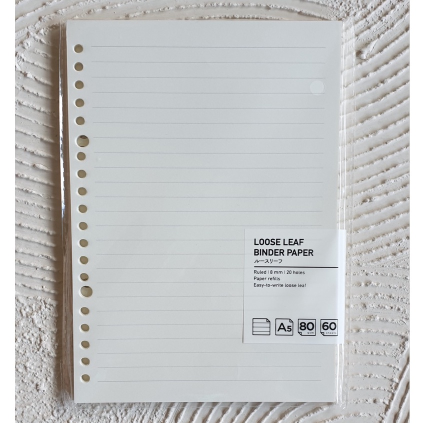 Loose Leaf A5 Garis Panmomo Warna Broken White 80 GSM isi 60