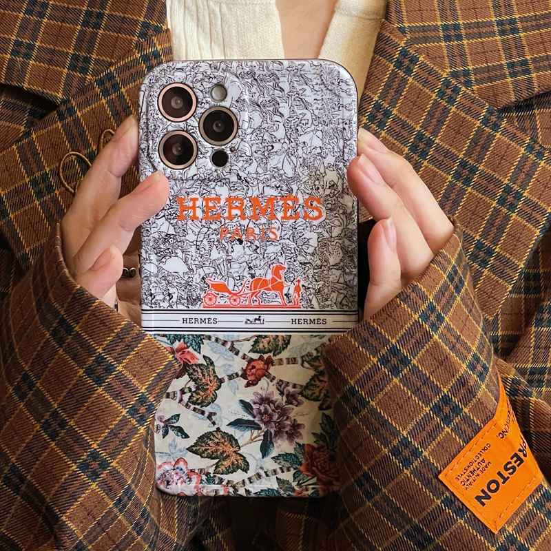 Luxury Brand IMD Case HP iP iPhone X Xr Xs Max14 Plus+Apple11 12 13 Pro Max Sarung Silikon Wanita Casing Handphone Hermes