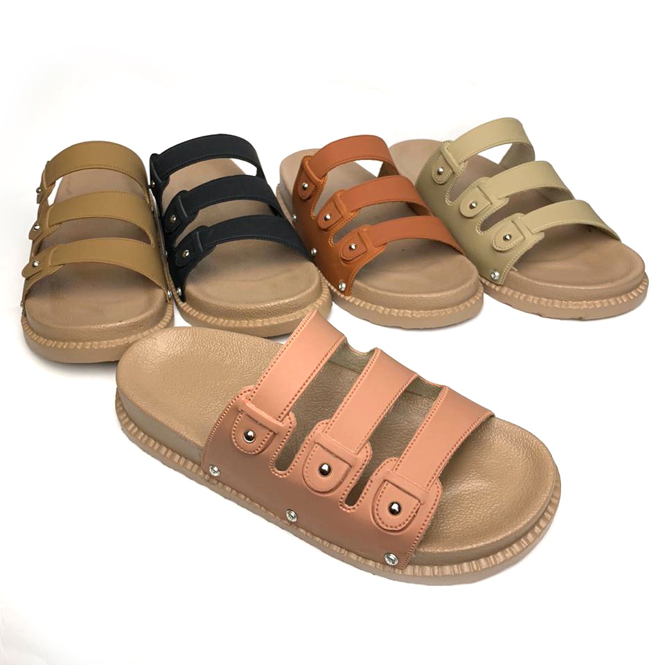 PROMO 12.12 TERMURAH SANDAL WANITA / SENDAL CEWEK PLATFORM KOKOP SANDAL STRIP 3