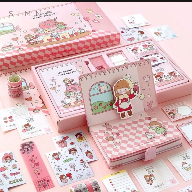 

Diary Set Kit - Journal Kit Set - Kado Valentine - Kado Ulang Tahun