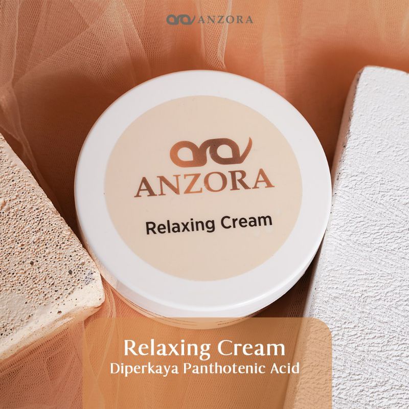 relaxing cream anzora anti iritasi yang dapat melembabkan, menjaga hidrasi kulit dan cocok digunakan untuk kulit iritasi, berjerawat kering