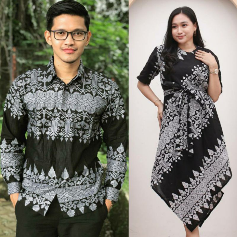 COUPLE DRESS LANCIP ANJANI SILVER BATIK KHAS INDONESIA