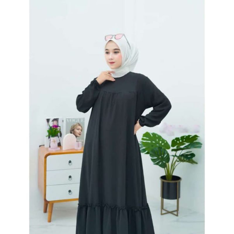 DRESS MAXI AUDRY /GAMIS REMAJA PEREMPUAN/gamis homey/crinkle /dress festa remaja/gamis wanita terbaru/terlaris