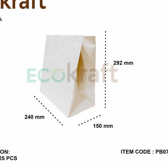 

Paper bag grocery murah / kantong kertas grocery murah pb07 - Putih