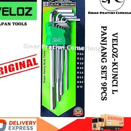 VELOZ- Kunci L Panjang Veloz - 1 Set 9 pcs ORIGINAL