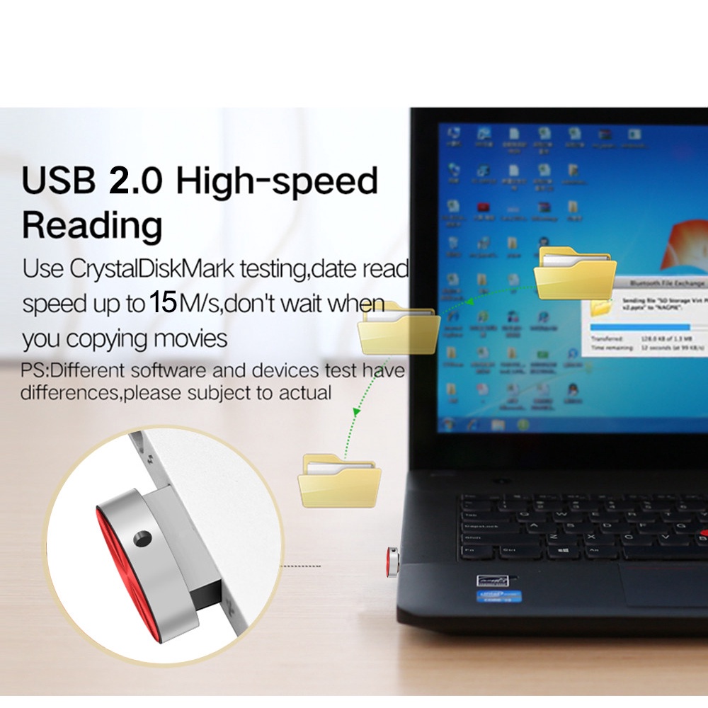 Flash Disk USB 2.0 Kapasitas 2TB Bahan Metal Anti Air