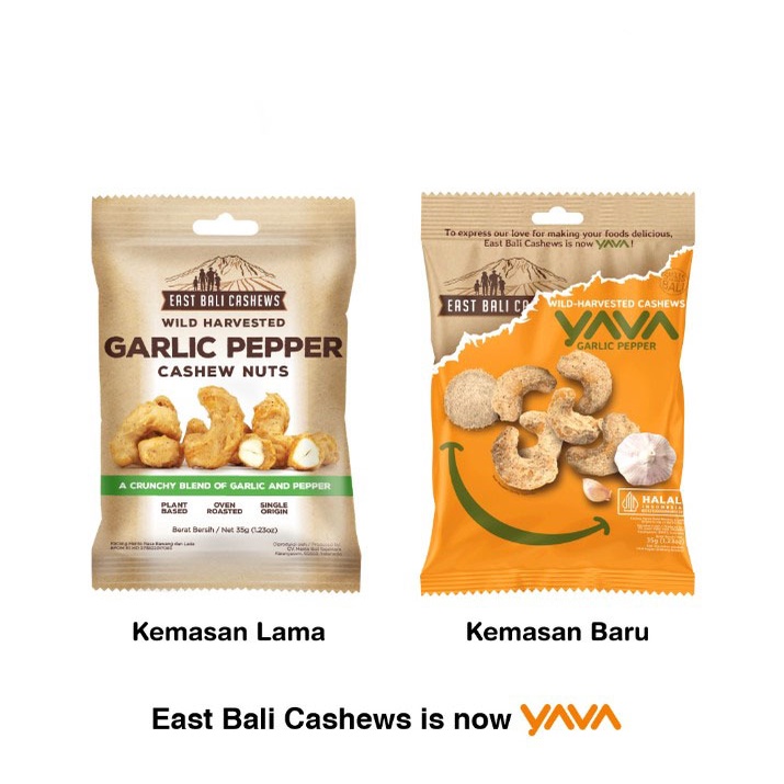 East Bali Cashew Yava Garlic Pepper Cashew Nuts - Kacang Sehat 35 gr