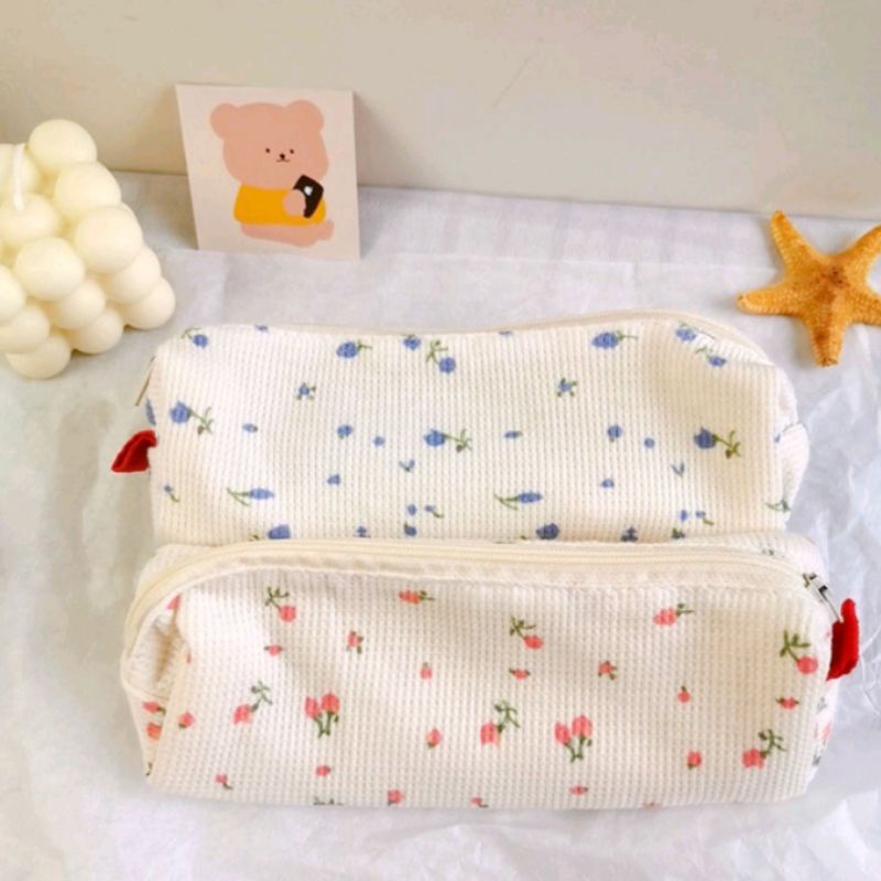 

Mismi Alice Pencil Case Kotak Pensil Sekolah Motif Little Flower Perempuan Trendy