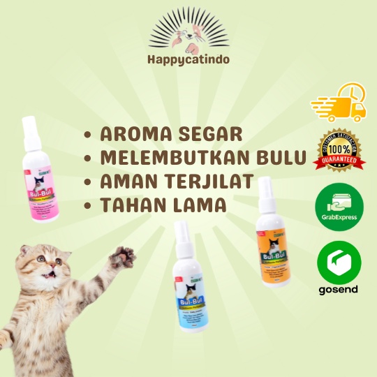 Parfum Kucing Aman Terjilat BUL BUL Non Alkohol Wangi Tropical Orange 60 ML