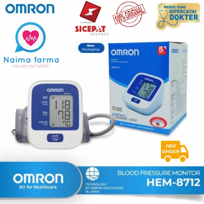 {MantulStore} tensimeter Omron 8712/Hem 8712/original Omron 8712/Omron hem8712 Berkualitas