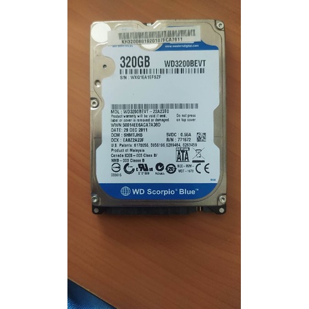 HDD Harddisk internal 320 GB 2.5" Merk WD Scorpio Blue