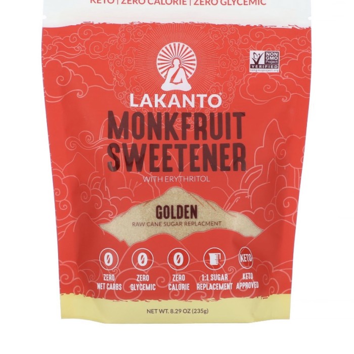 

LAKANTO MONKFRUIT 1:1 SUGAR SUBSTITUTE, NON GMO, GOLDEN 235 GRAMS - GOLDEN 235 GRMS