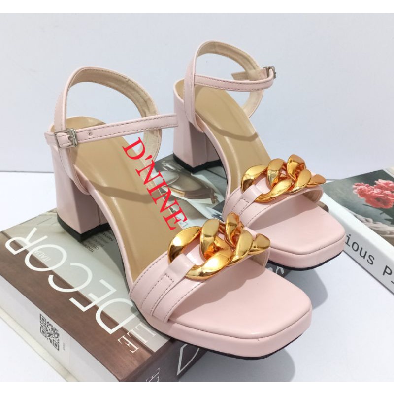 MERCY IW 02 Heels Sandal wanita platform rantai 7cm