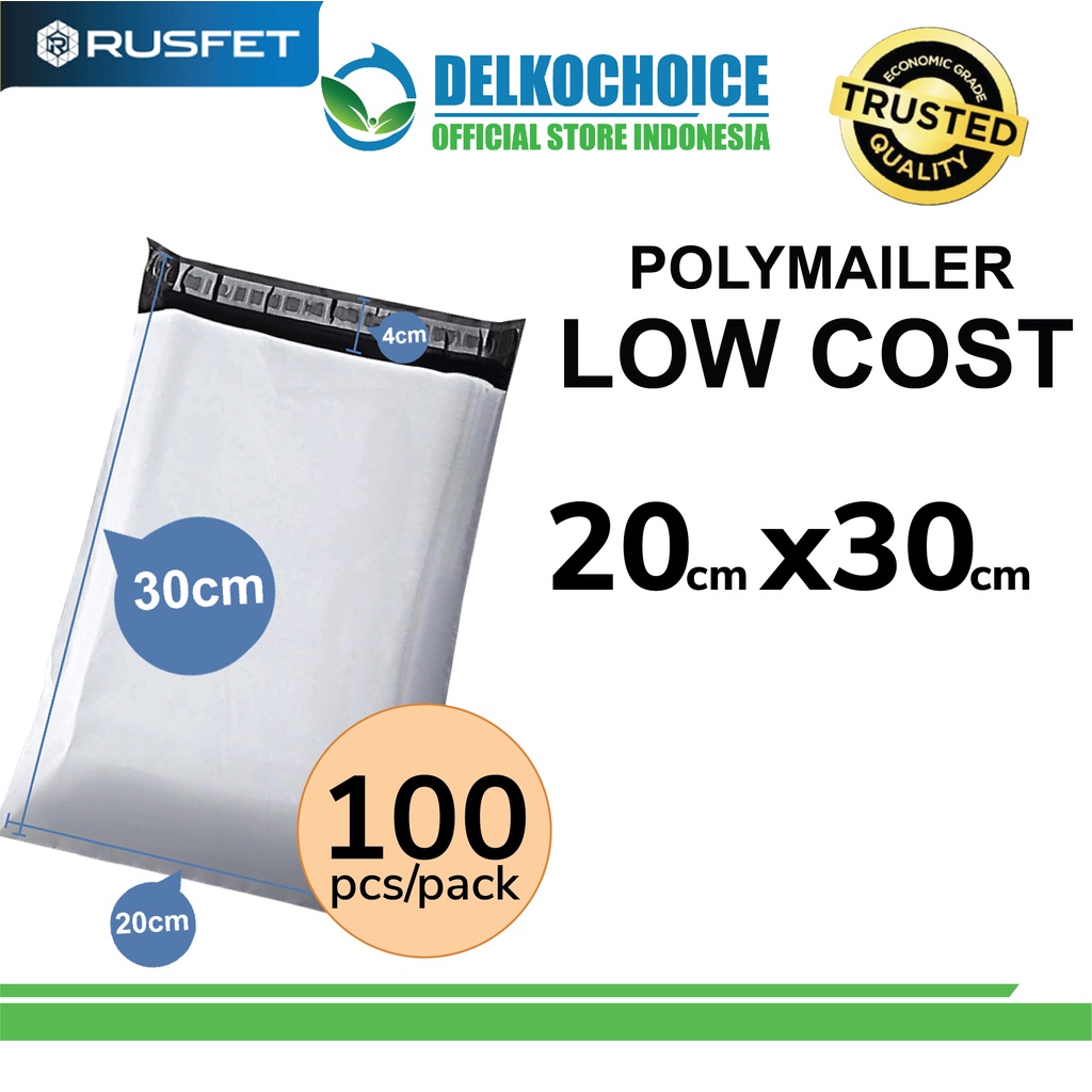 

Plastik Polymailer PACK LOW COST Amplop Polimailer PUTIH 20x30 RUSFET