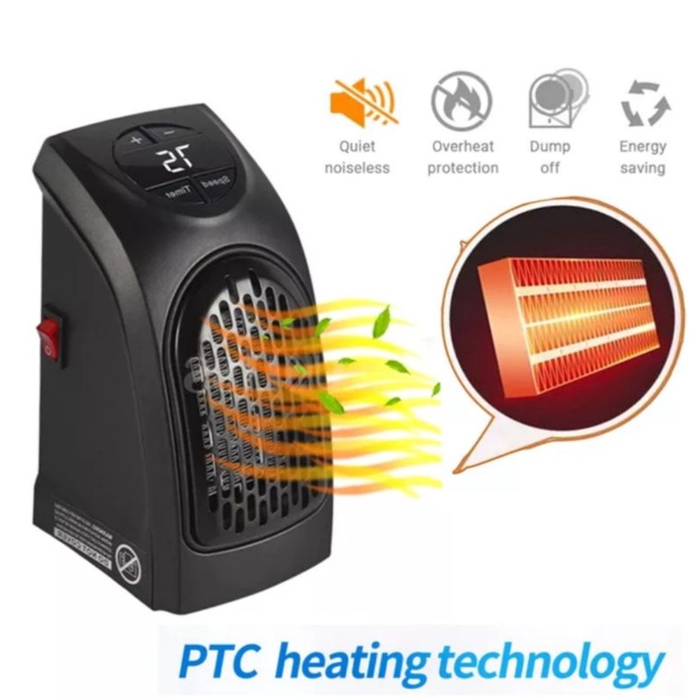 Handy Outlet Dinding Pemanas Ruang Suhu Yang Dapat Disesuaikan