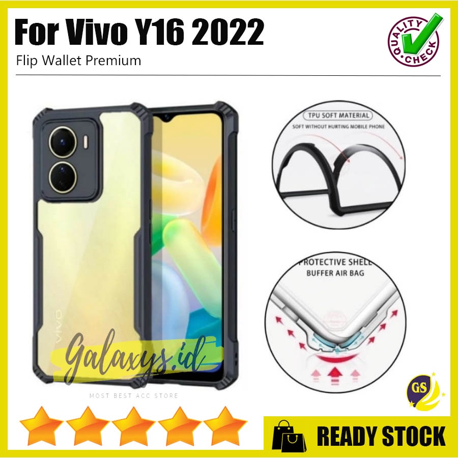 Case Ipaky Bumper Vivo Y16 Y02s Y22 Y22s Y35 Vivo V25 Pro V25E 2022 Camera Protection Case Armor Fusion Shockproof Premium Transparan Casing Mika