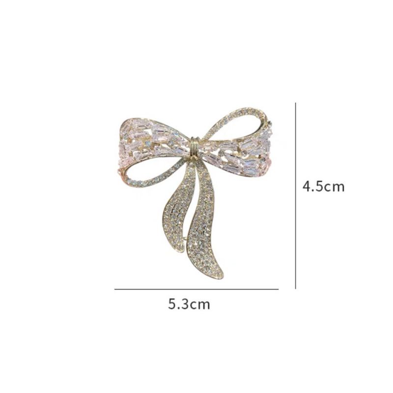 PIN BROOCH RIBBON ZIRCONIA KRISTAL