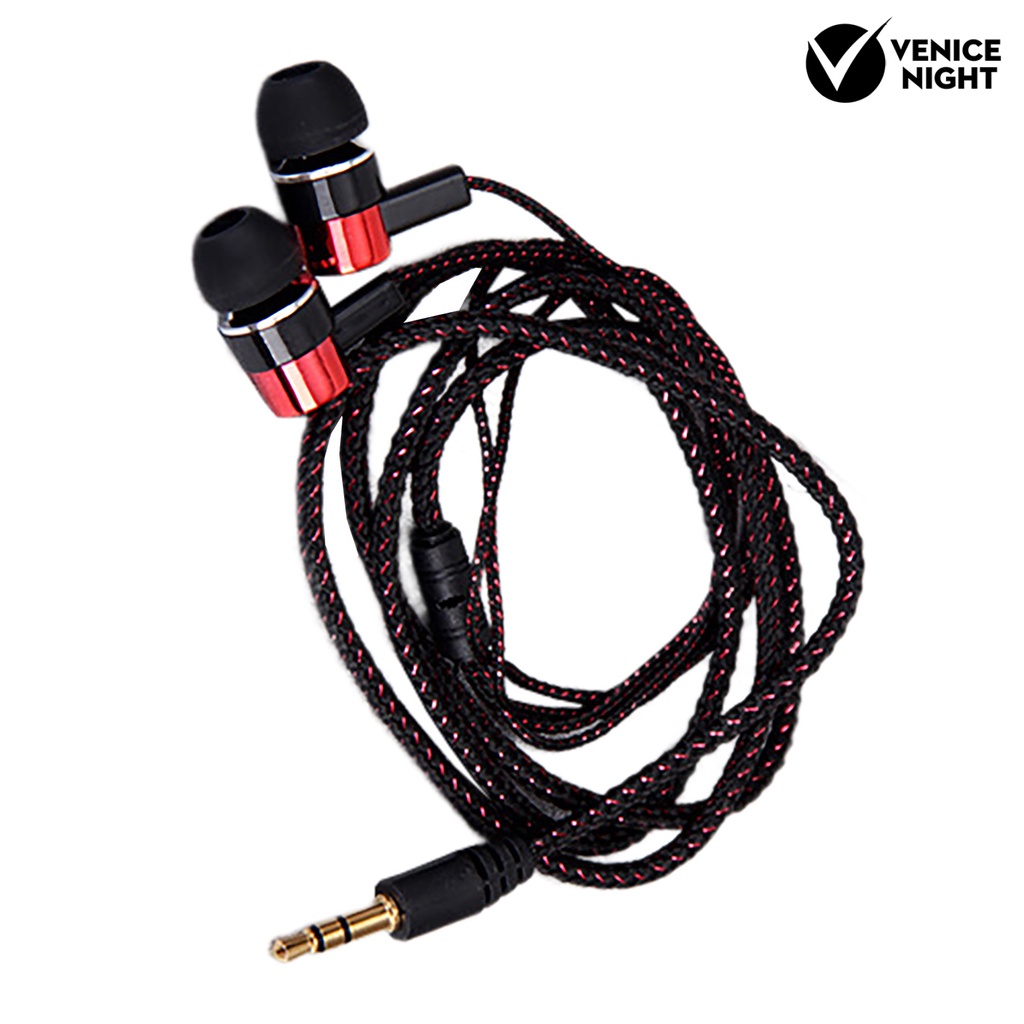 (VNEP) (Berkabel) Earbud High Fidelity Noise Cancelling Earbud Gaming In-Ear Olahraga Stereo 3,5mm Ringan untuk Berlari