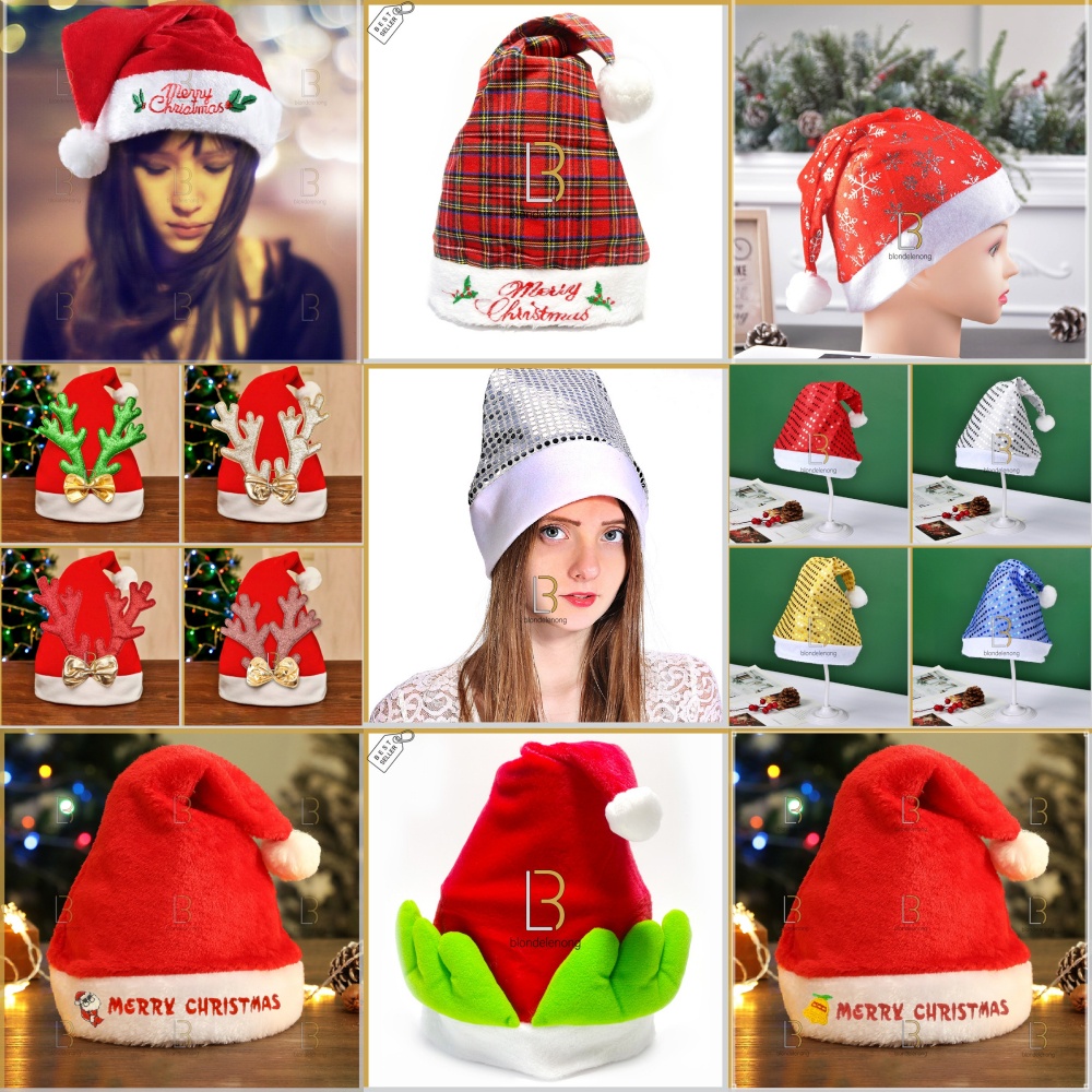 Topi Natal Santa Claus Sinterklas Bando Bandana Tanduk Rusa Aksesoris Hiasan Rambut Dewasa Anak Bayi Kecil Laki Perempuan Led Grosir Polos Bludru Tebal Premium Merah Hijau Lucu Unik Kece Merry Christmas Ornament Decor Accesories Baby Hat Cap Stuff 2023