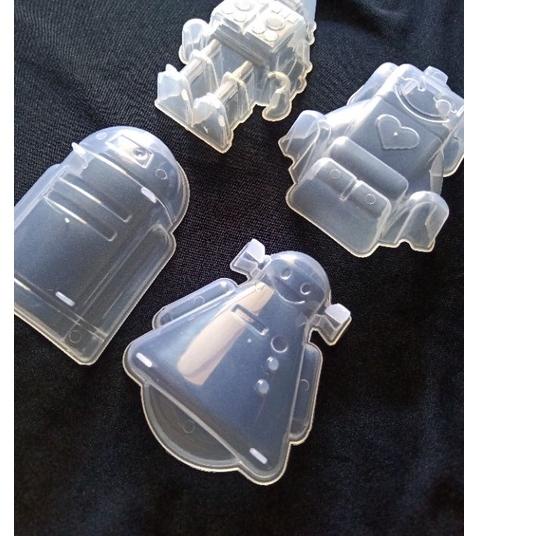 ↩ Ready isi 4 Cetakan Nasi Karakter Agar puding mobil dinosaurus transport hewan robot ⇋