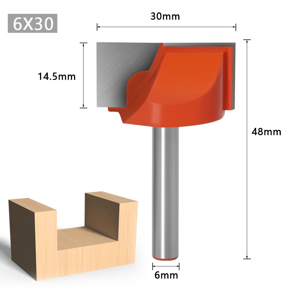 Mata Profil Router Router Trimmer Kayu Round Bottom 6 Mm Nose Cove Bits