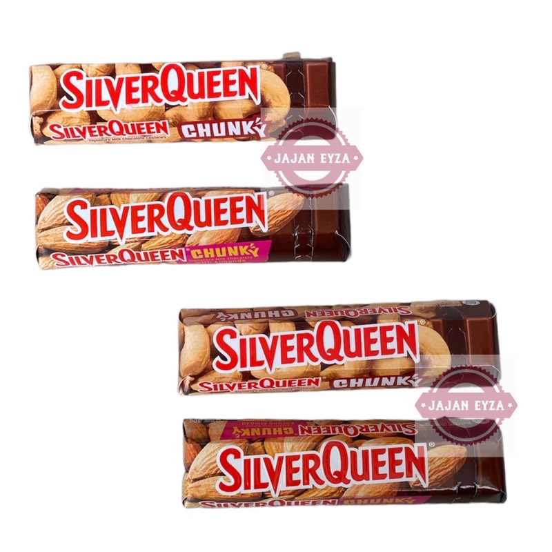 SILVERQUEEN COKELAT CHUNKY ALMOND CHUNKY CASHEW ECER