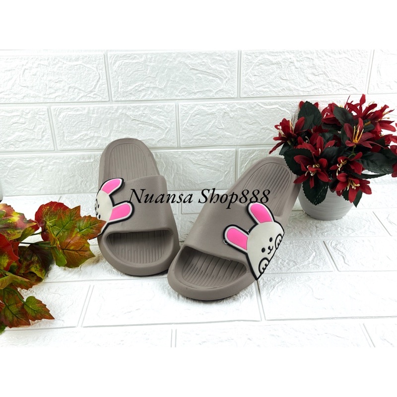 SANDAL SLOP/SLIDE WANITA DEWASA MOTIF KELINCI BAHAN KARET UK 36-40 YK-5031