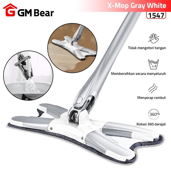 GM Bear Alat Pel Otomatis X - Shape 1547 - Ultra Mop Flat Mop X-Shape