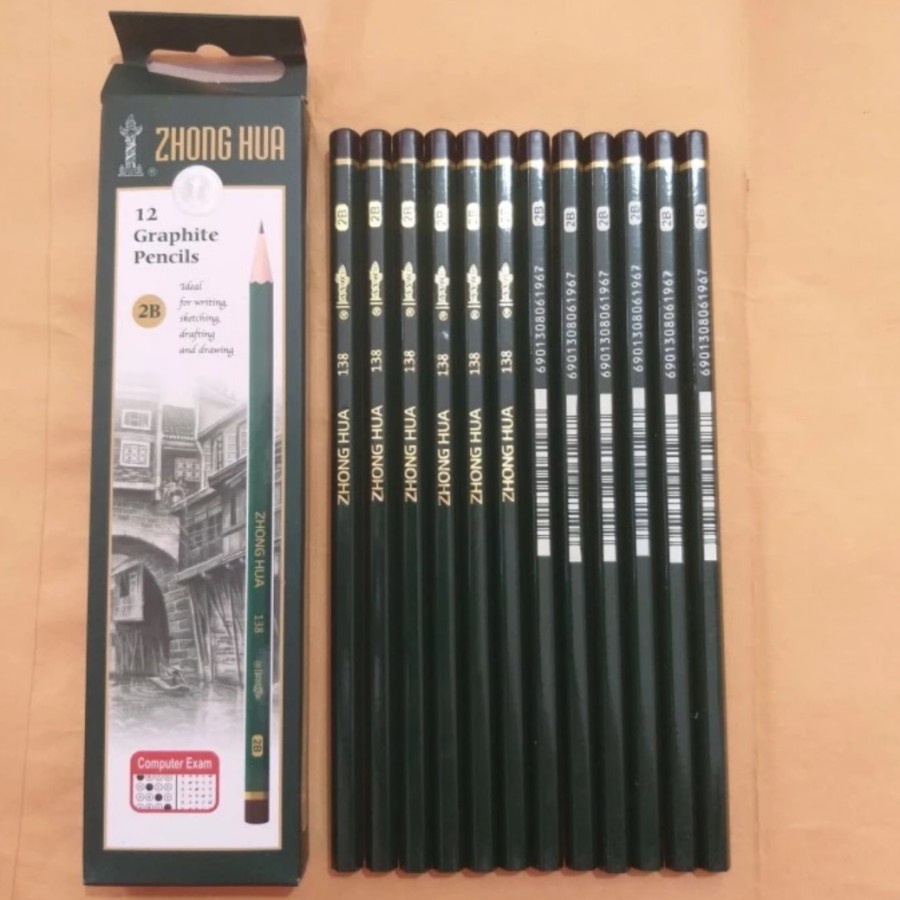 

Pensil Kayu Zhong Hua 2B Tipe 138 1 box isi 12 pcs
