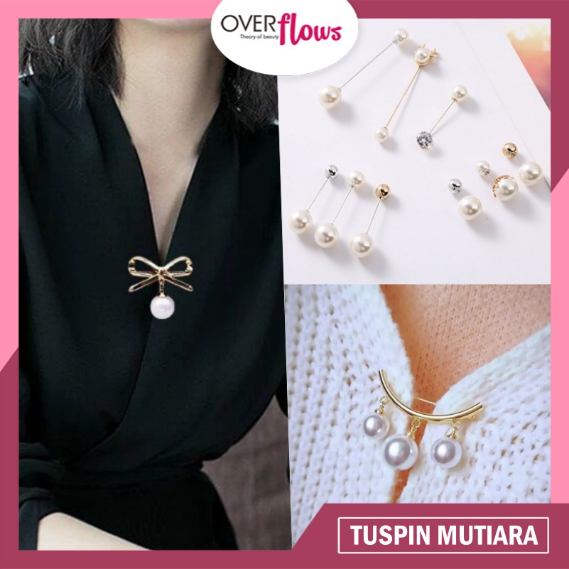 OVERFLOWS.ID  Tuspin Mutiara Bros Peniti Tusuk Hijab Pearl Korea