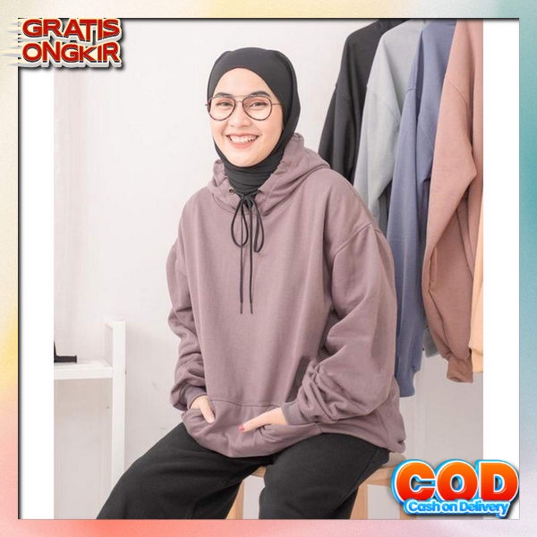 Hoodie Cewek Kekinian Sweeter Wanita Korea Style Bsju Hode Casual Baju Oversize Murah Baju Sweter Oo