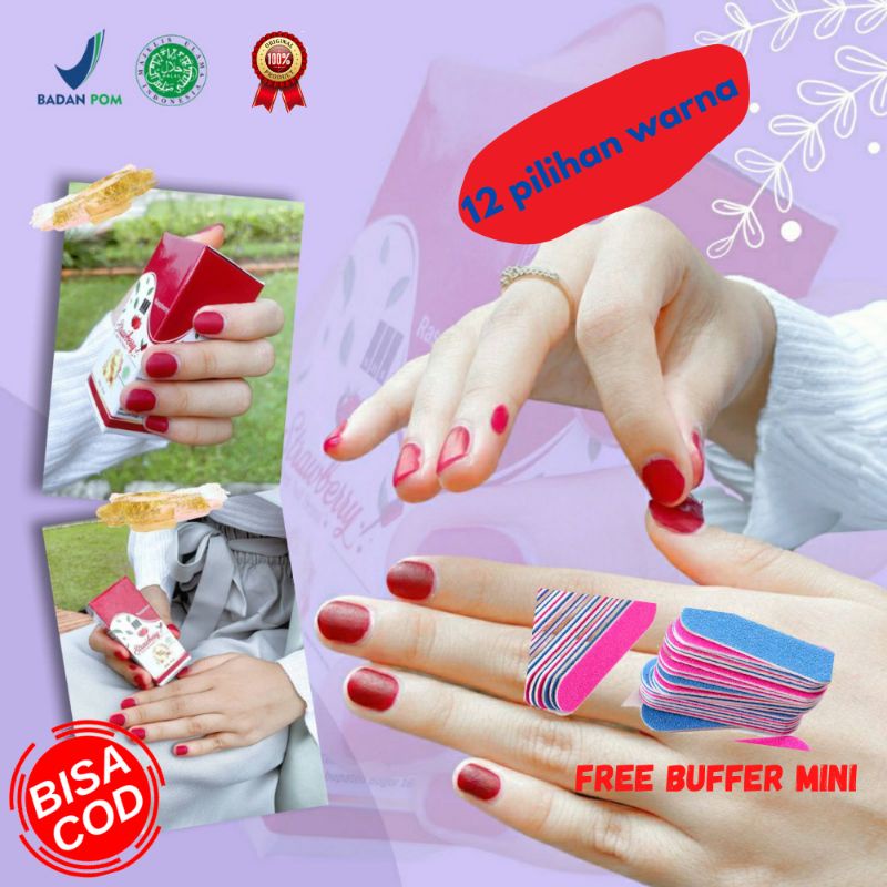 ORIGINAL Henna kuku - Inai Kuku - NHS Henna Sah Untuk Sholat - Cat kuku halal NHS