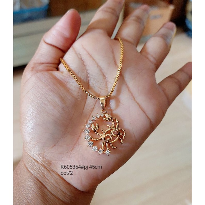 kalung liontin crab/kepiting/zodiak cancer
