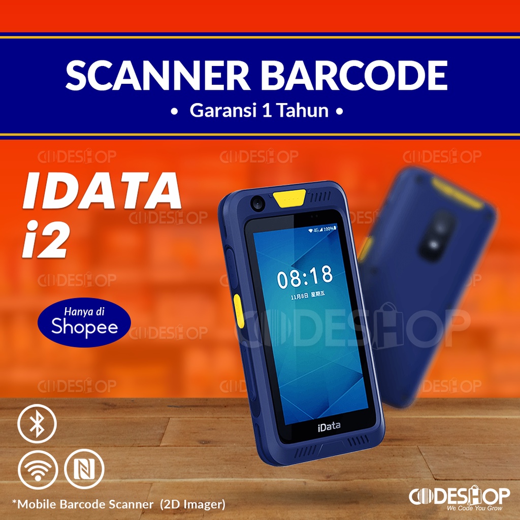 Mobile Barcode Scanner IDATA i2 Touchscreen Android Scanner