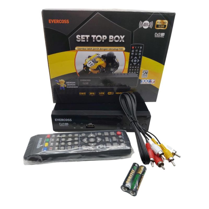 STB Set Top Box DVB T2 siaran TV digital Receiver Tuner