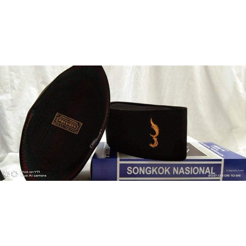 PECI LOGO KUJANG KOPIAH SONGKOK LOGO KUJANG TINGGI 9CM