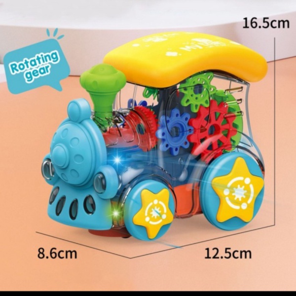 

Dijual mainan anak kereta gear train transparan/mainan kereta api transparan Diskon