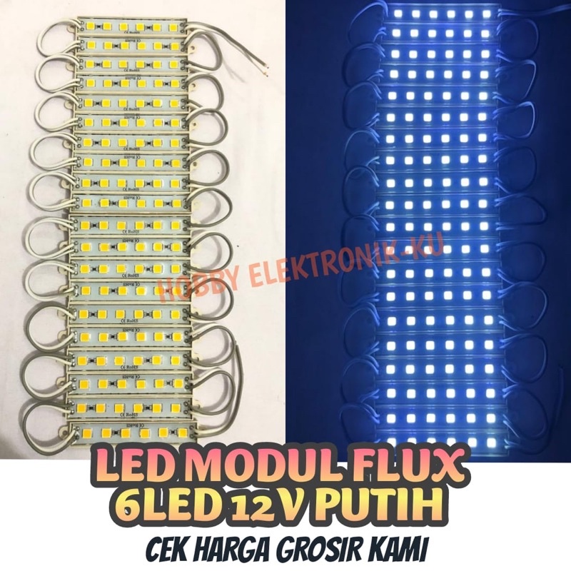 LAMPU LED STRIP MODULE FLUX 6MATA 12V PUTIH