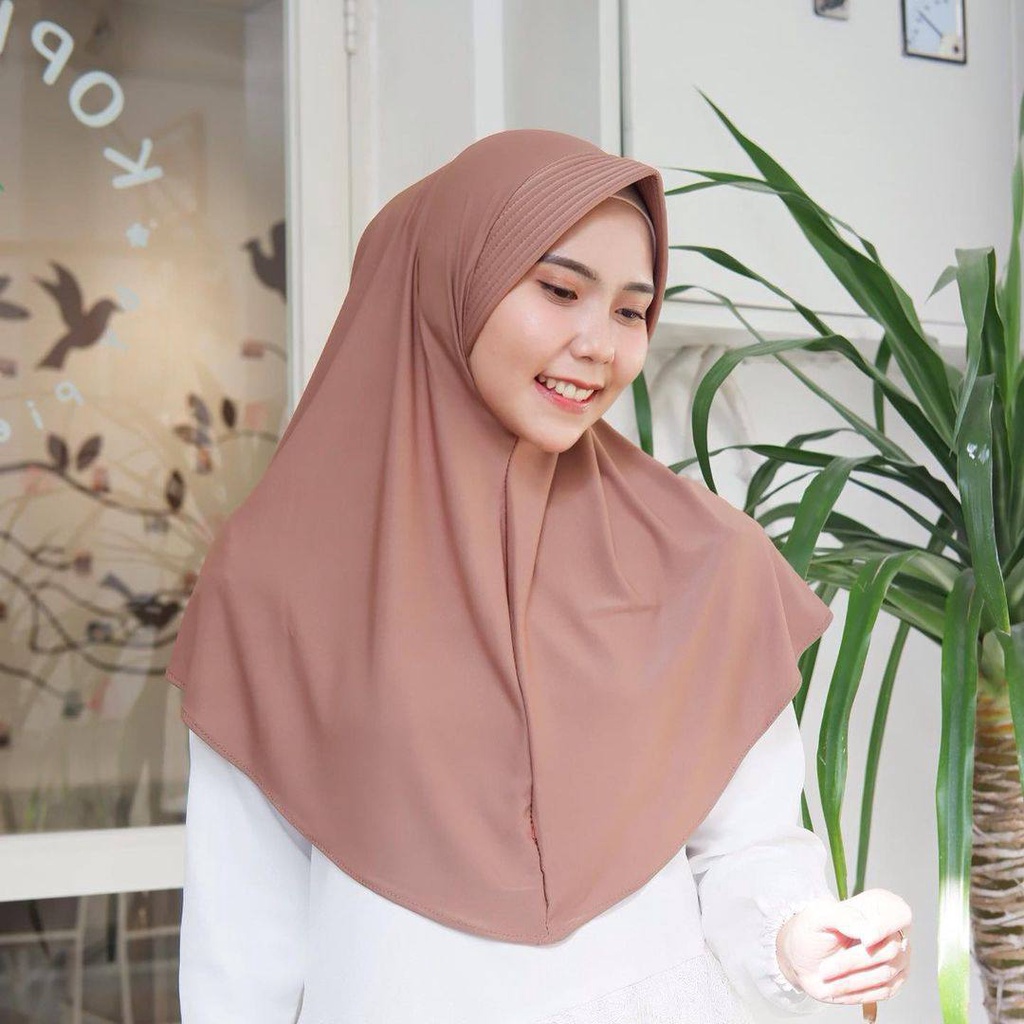 Jilbab Bergo Hamidah Menutup Dada /Jilbab Sport Menutup Dada - Kerudung Wanita /- Kerudung Olahraga 