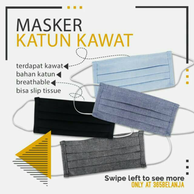 365 Masker katun kawat