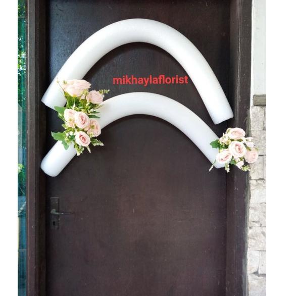 ➧ Gabus elastis bulat panjang 1 meter // busa bunga // dekorasi pelaminan //backdrop ゲ