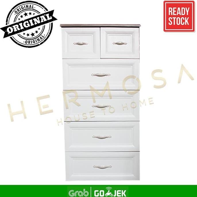 

Lemari plastik susun 5 laci / Drawer Olymplast ODC 05 C B stock ready