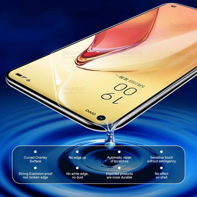 1-5 Pcs Pelindung Layar Hydrogel Lengkung Untuk Oppo Reno 8 Pro Plus Lite