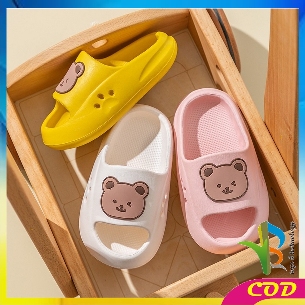 RB-S45 Sandal Anak Perempuan Laki Laki Model Slip On Motif Beruang Anti Slip / Sandals Bear Baby Slippers High Quality Import