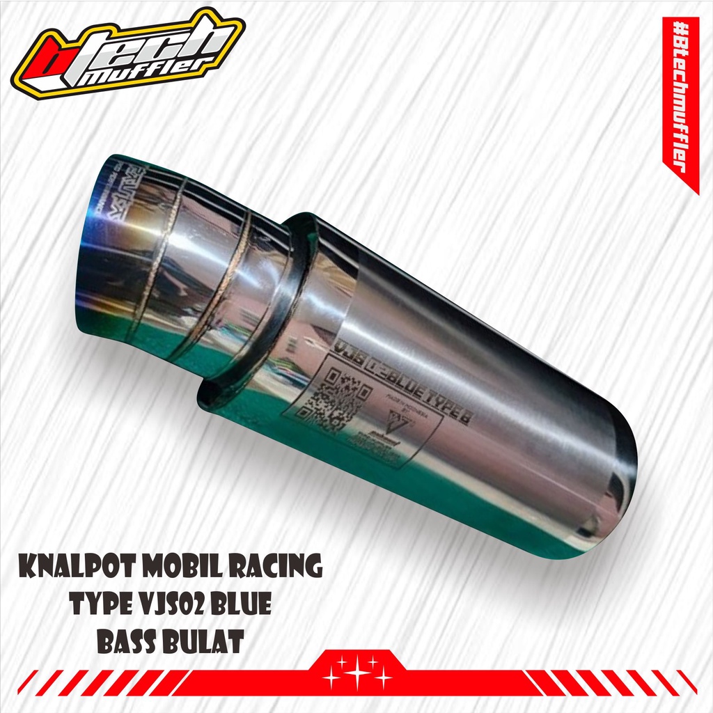 Knalpot Mobil Racing series Blue Bass Bulat