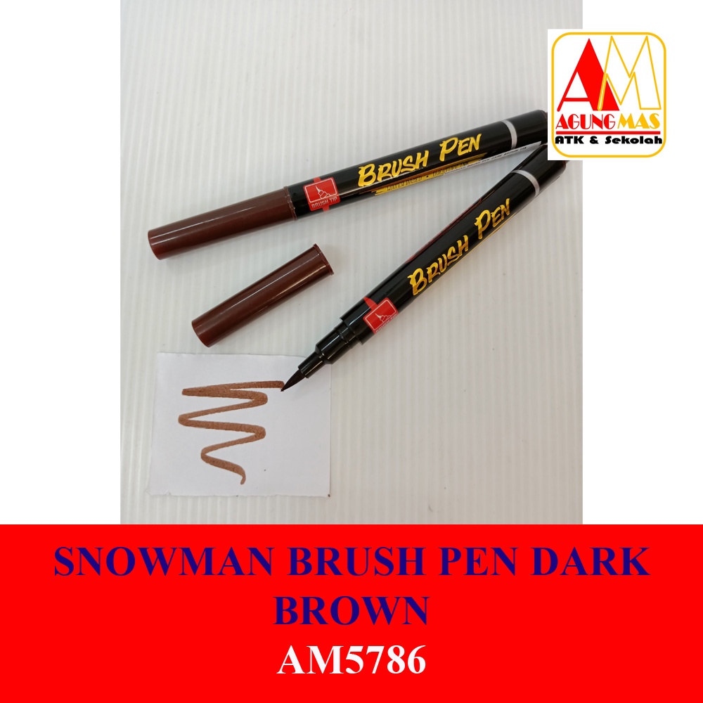 

SNOWMAN BRUSH PEN DARK BROWN