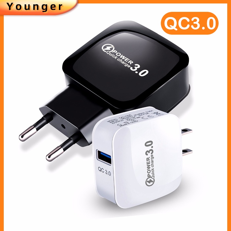 Adapter Charger Dinding QC 3.0 Fast Charging Port Usb Tipe-c Untuk Iphone / Ipad Air / Android