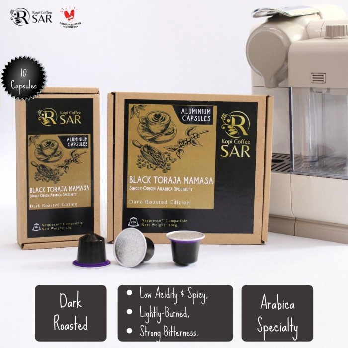 

NESPRESSO COMPATIBLE CAPSULE - BLACK TORAJA MAMASA KOPI KAPSUL KCS