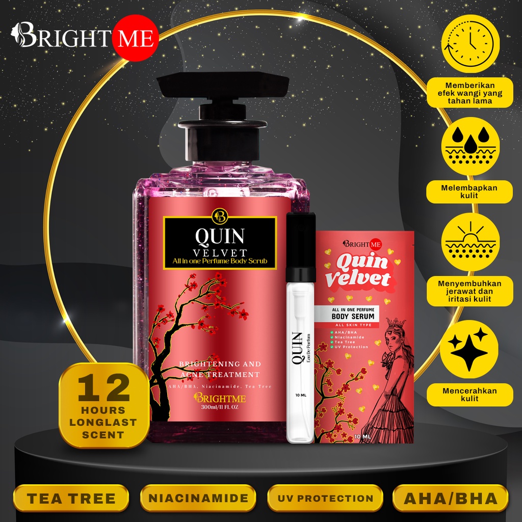 	 BrightMe Bundling Body Wash Quin + Parfume Mini + Body Serum Sachet	