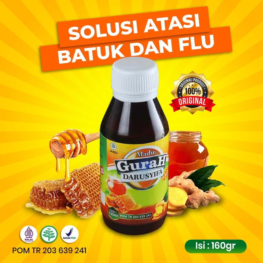 

Madu Batuk Gurah Plus Saga Darusyifa Alami Madu Fluba untuk Dewasa & Anak